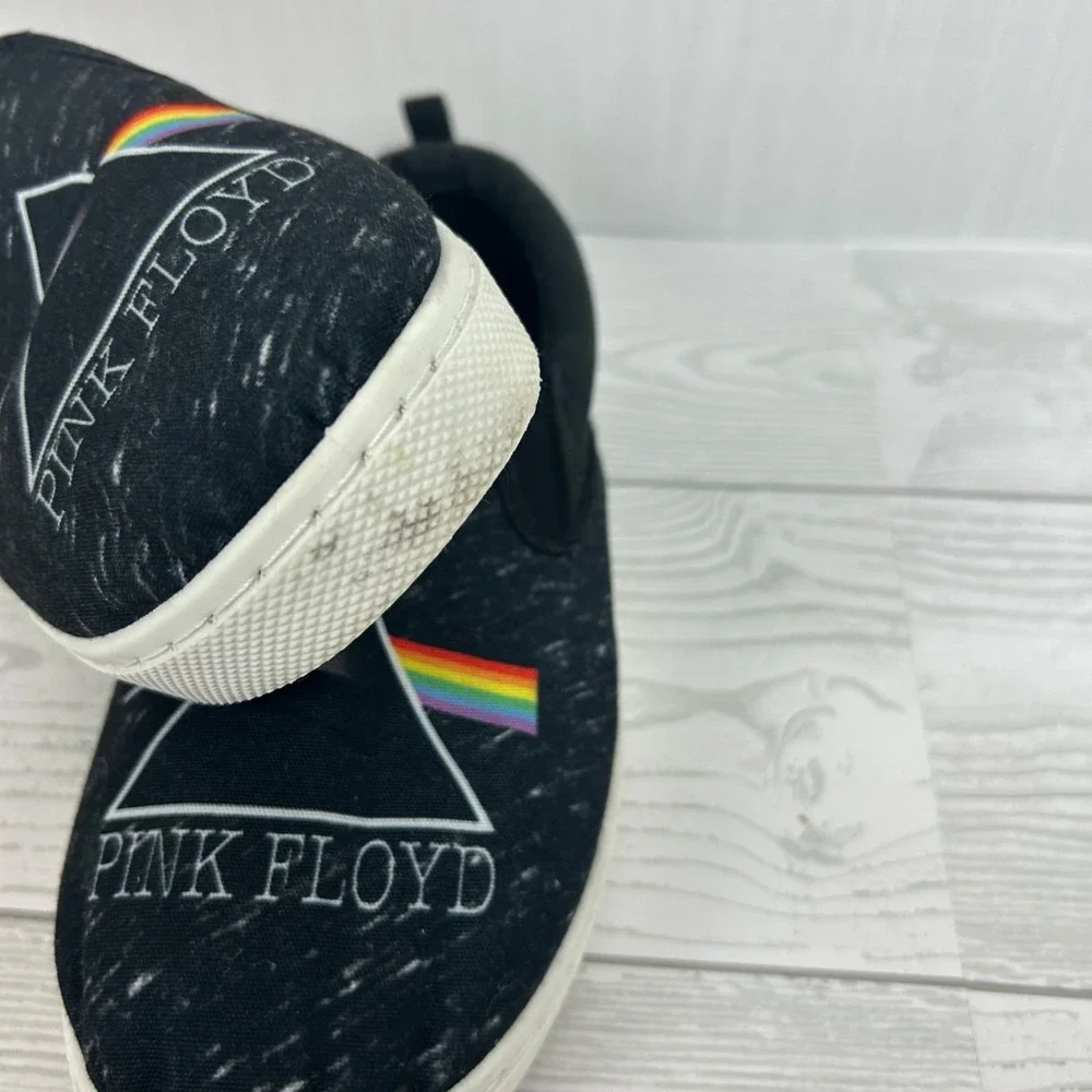 Pink Floyd Slip-On Shoes Size 7‎ Black Canvas Casual Sneakers Men's or women's